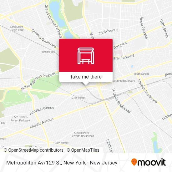Metropolitan Av/129 St map