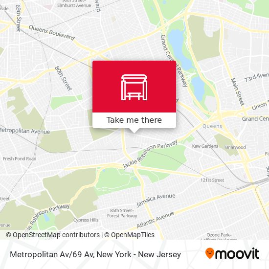 Mapa de Metropolitan Av/69 Av