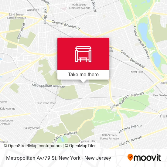 Metropolitan Av/79 St map