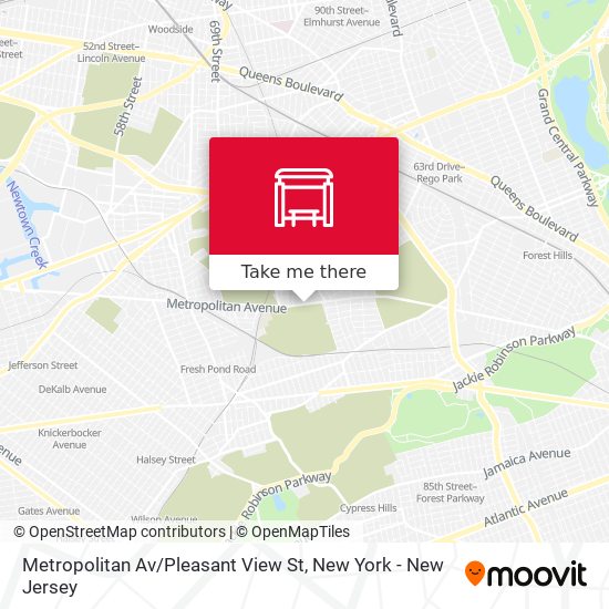 Metropolitan Av / Pleasant View St map