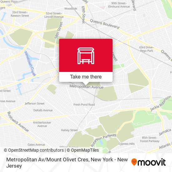 Metropolitan Av / Mount Olivet Cres map