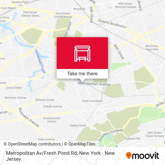 Metropolitan Av/Fresh Pond Rd map