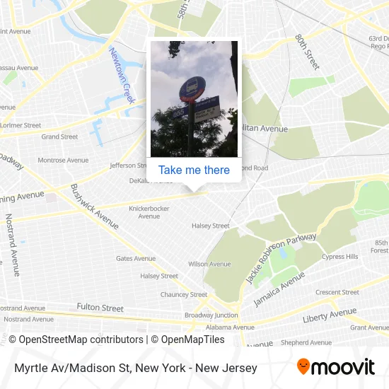 Myrtle Av/Madison St map