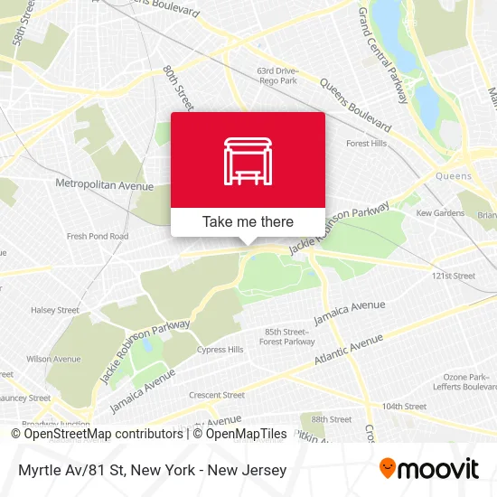 Myrtle Av/81 St map