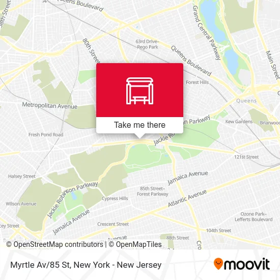 Myrtle Av/85 St map