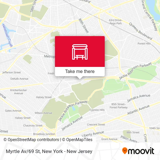 Myrtle Av/69 St map