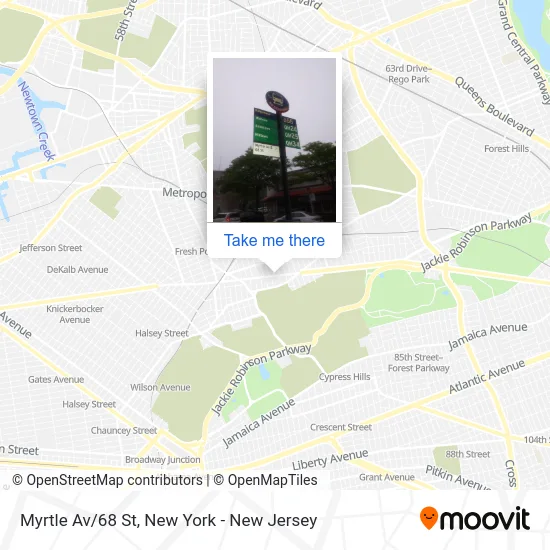 Myrtle Av/68 St map