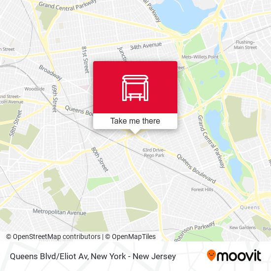 Queens Blvd/Eliot Av map