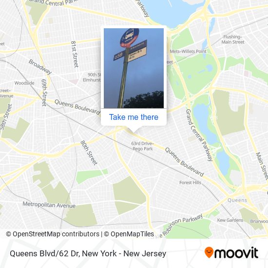 Queens Blvd/62 Dr map