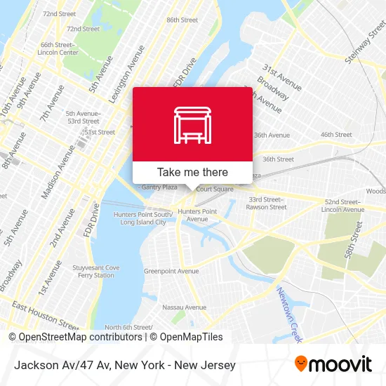 Jackson Av/47 Av map