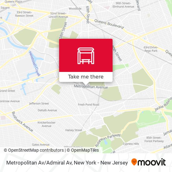 Metropolitan Av/Admiral Av map