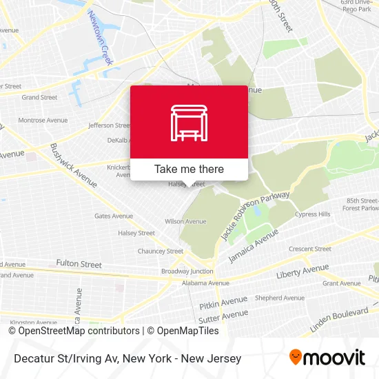 Decatur St/Irving Av map