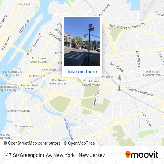 47 St/Greenpoint Av map