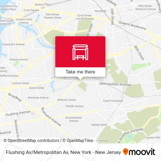 Flushing Av/Metropolitan Av map