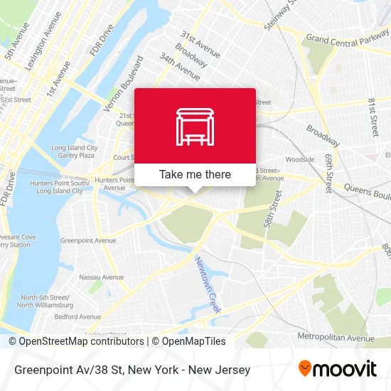 Greenpoint Av/38 St map