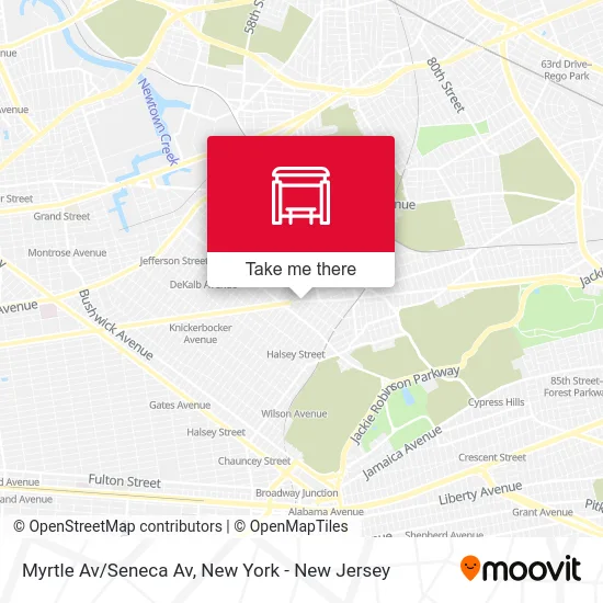 Myrtle Av/Seneca Av map