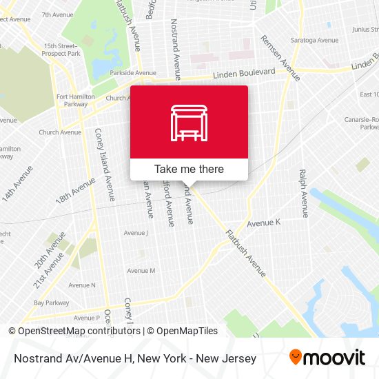 Mapa de Nostrand Av/Avenue H