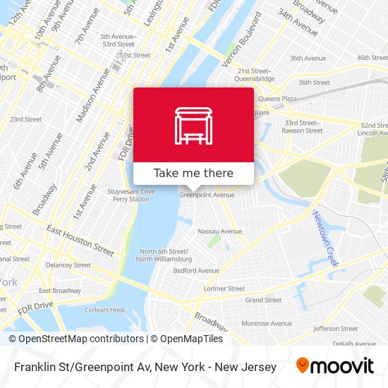 Franklin St/Greenpoint Av map
