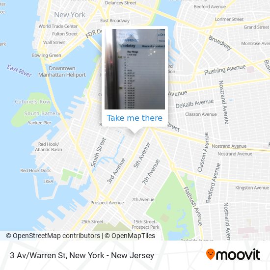 3 Av/Warren St map