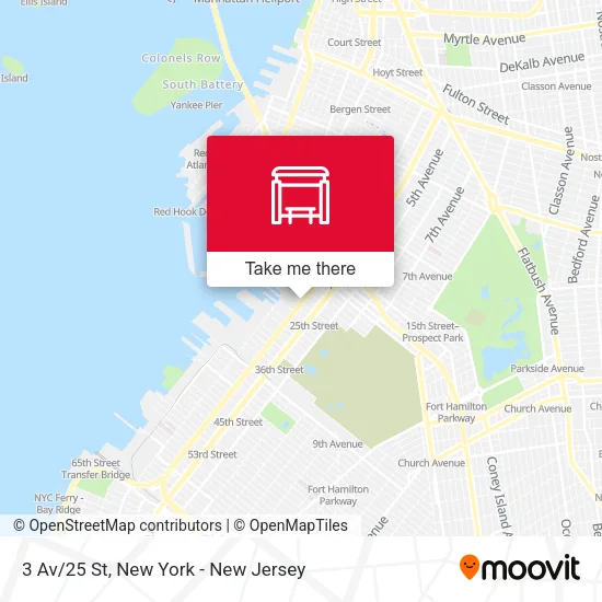 3 Av/25 St map