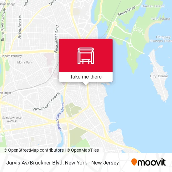 Jarvis Av/Bruckner Blvd map