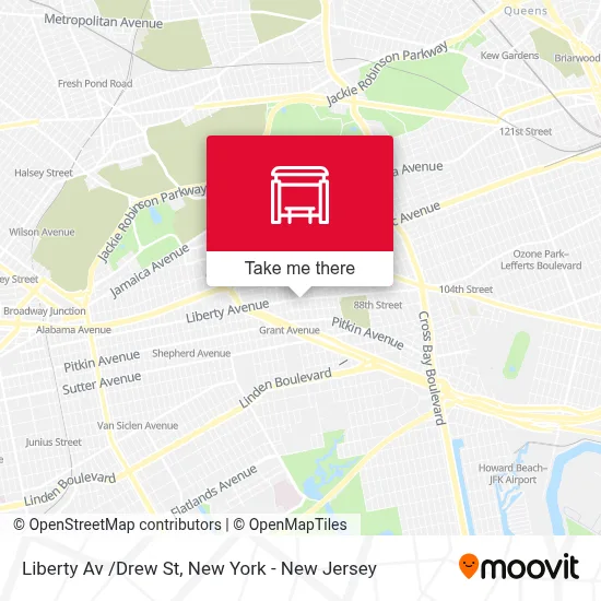 Liberty Av /Drew St map