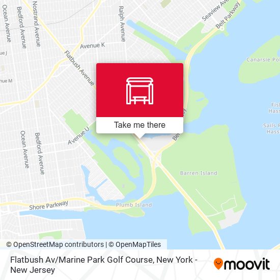 Flatbush Av / Marine Park Golf Course map