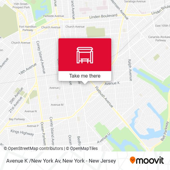 Mapa de Avenue K /New York Av