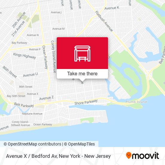 Mapa de Avenue X / Bedford Av