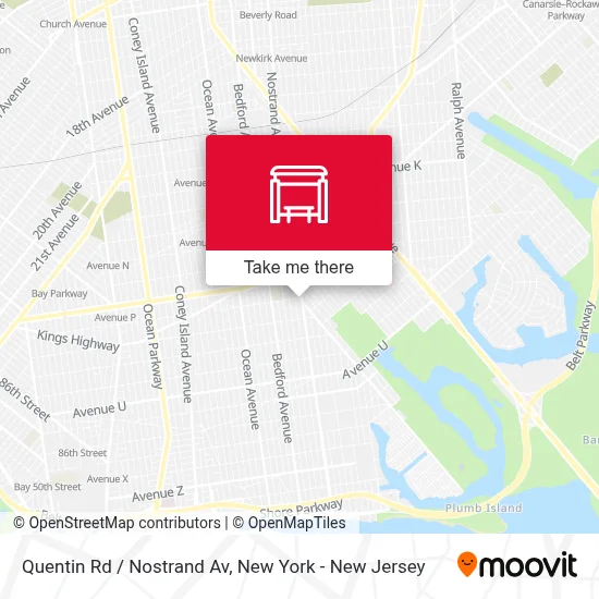 Quentin Rd / Nostrand Av map