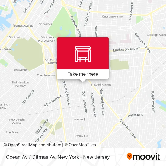 Ocean Av / Ditmas Av map