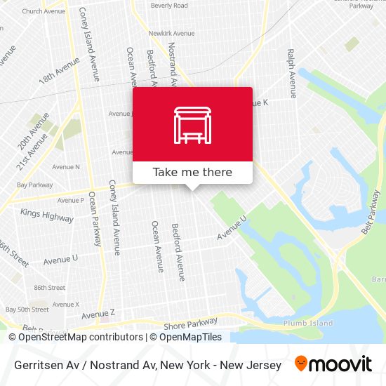 Mapa de Gerritsen Av / Nostrand Av
