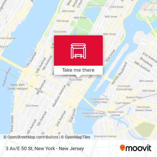 3 Av/E 50 St map