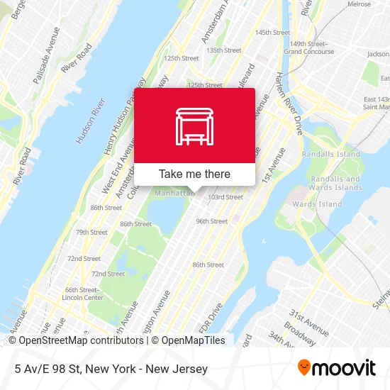 5 Av/E 98 St map