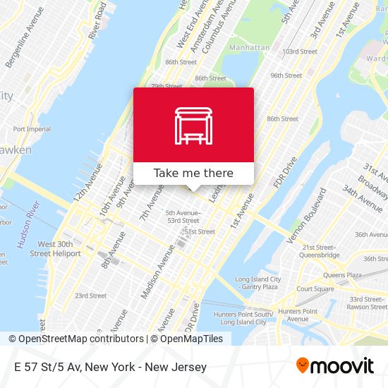 E 57 St/5 Av map