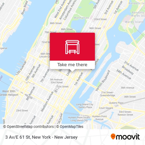 3 Av/E 61 St map