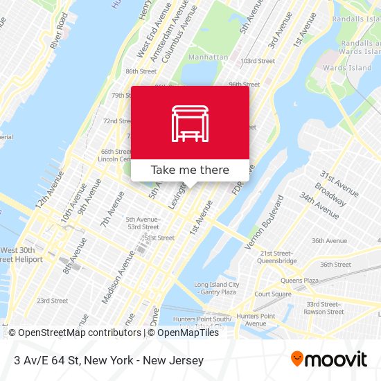 3 Av/E 64 St map