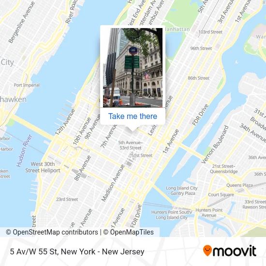 Mapa de 5 Av/W 55 St