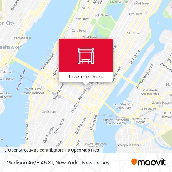 Mapa de Madison Av/E 45 St