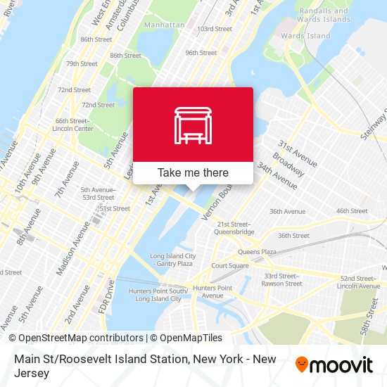 Main St / Roosevelt Island Station map