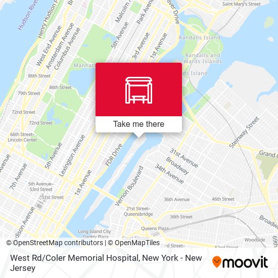 West Rd / Coler Memorial Hospital map