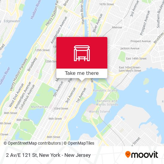 Mapa de 2 Av/E 121 St