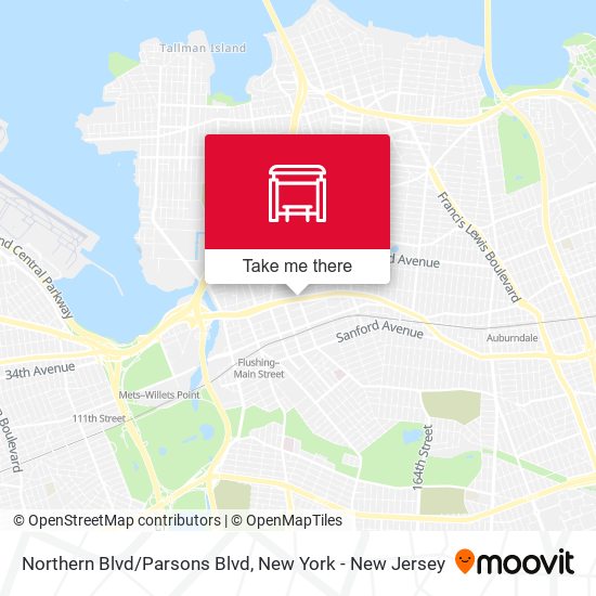 Northern Blvd/Parsons Blvd map