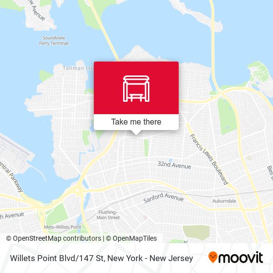 Mapa de Willets Point Blvd/147 St