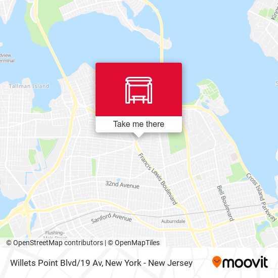 Mapa de Willets Point Blvd/19 Av