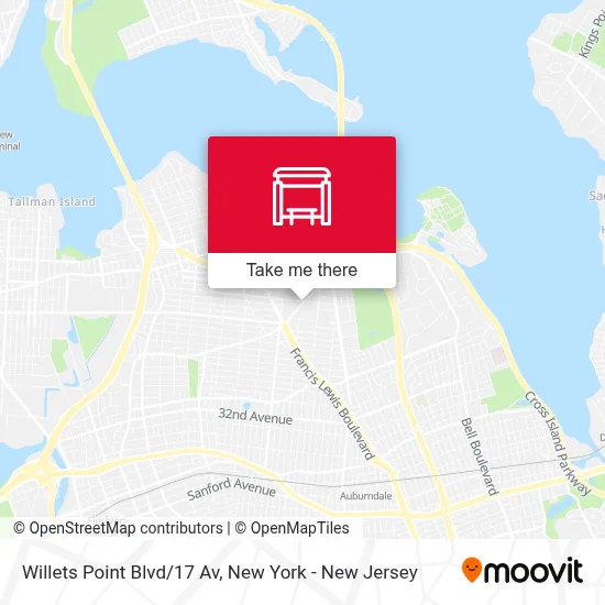 Willets Point Blvd/17 Av map