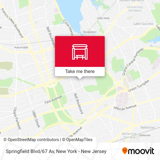 Springfield Blvd/67 Av map