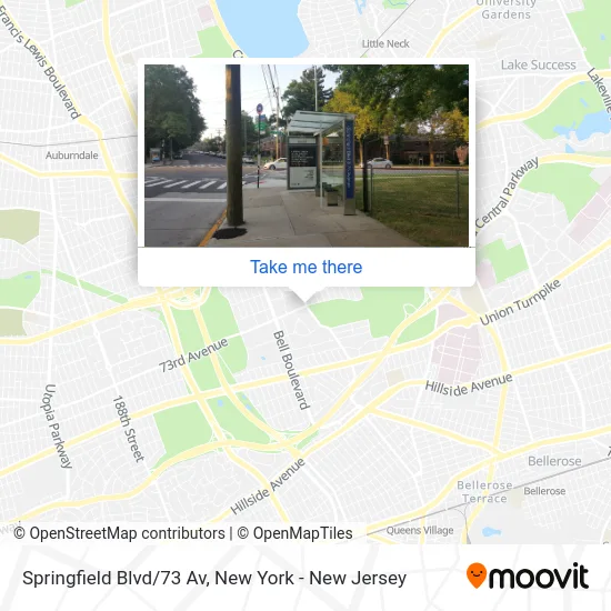 Springfield Blvd/73 Av map