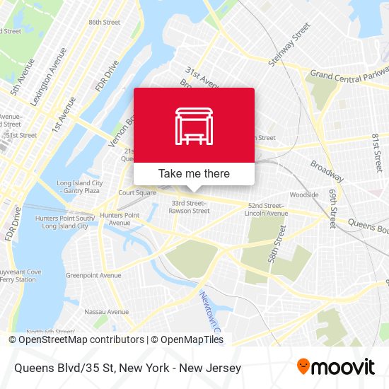 Mapa de Queens Blvd/35 St