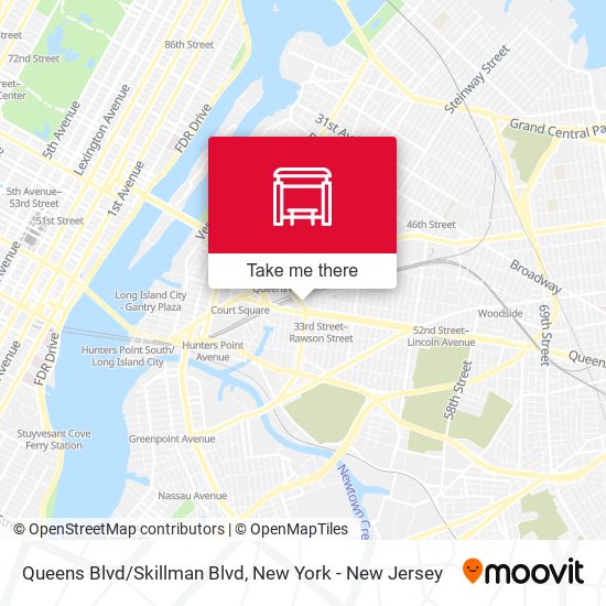 Mapa de Queens Blvd/Skillman Blvd